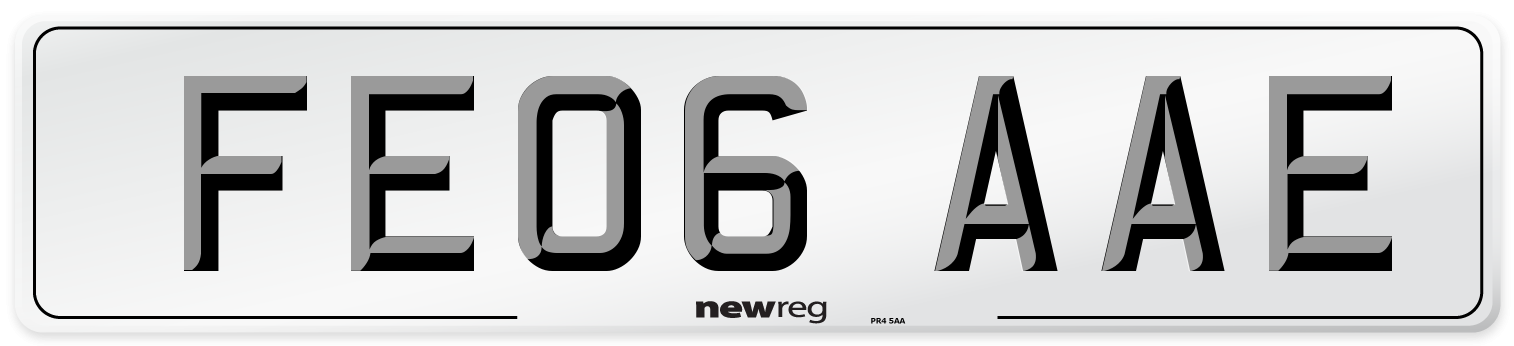 FE06 AAE Number Plate from New Reg